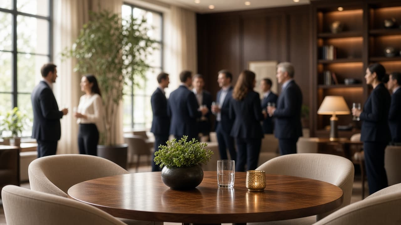 Professional association networking lounge